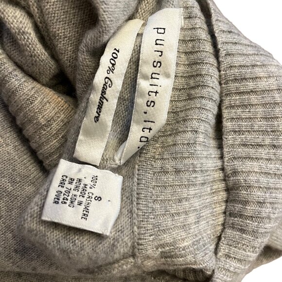 Pursuits, Itd. 100% Cashmere Turtleneck Grey Sweater Size Small - Picture 3 of 3